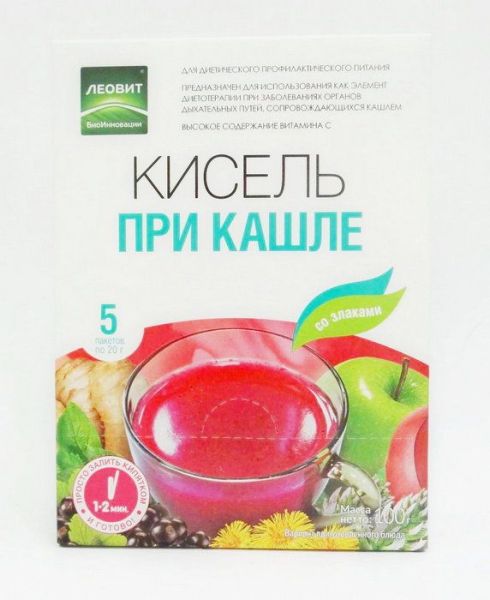 Изображение товара Кисель при кашле Леовит 20г №5 Кисель при кашле Леовит 20г №5 фотография