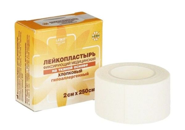 Изображение товара Лейкопластырь Leiko фиксирующий на тканой основе 2смх250см Лейкопластырь Leiko фиксирующий на тканой основе 2смх250см фотография