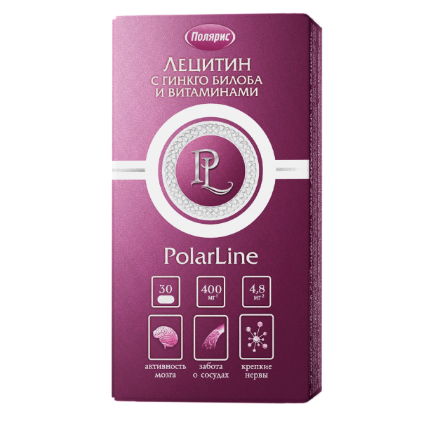 Изображение товара Лецитин с экстрактом гинкго билоба и витаминами БАД PolarLine 30 капсул Лецитин с экстрактом гинкго билоба и витаминами БАД PolarLine 30 капсул фотография
