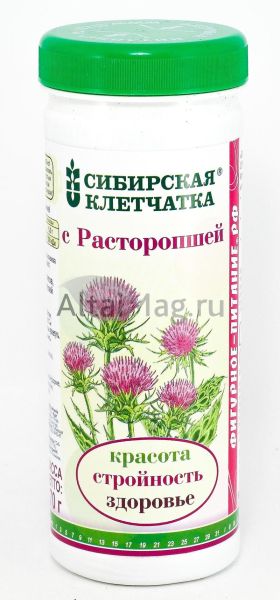 Изображение товара Клетчатка сибирская (расторопша) банка 170г Клетчатка сибирская (расторопша) банка 170г фотография