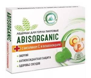 Леденцы ABISORGANIC пихтовые с витамином C и флавоноидами 10шт