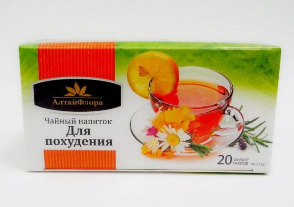 Изображение товара Напиток чайный «Для похудения» 20 фильтр-пакетов, АлтайФлора Напиток чайный «Для похудения» 20 фильтр-пакетов, АлтайФлора фотография